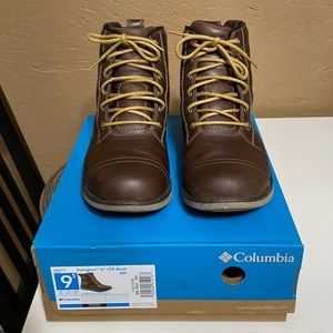 COLUMBIA MEN’S Irvington 6” Leather Waterproof Boot Size 9.5